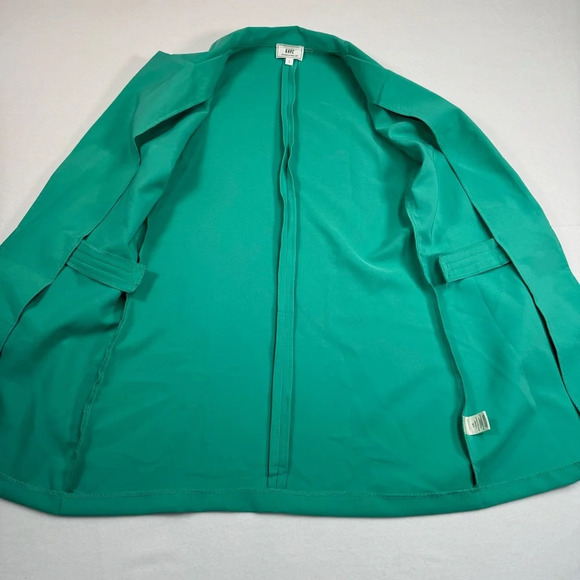 Have Oversized Blazer Open Front Dress Jacket Womens Size Large Teal Pockets - Picture 8 of 11